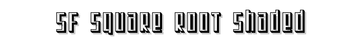 SF Square Root Shaded font